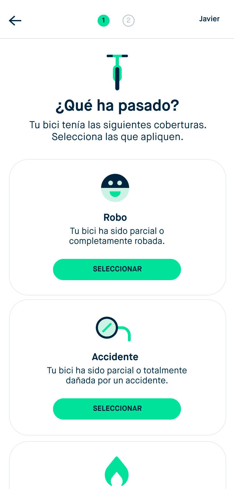Secuencia de imágenes del proceso de reclamación en Cleverea