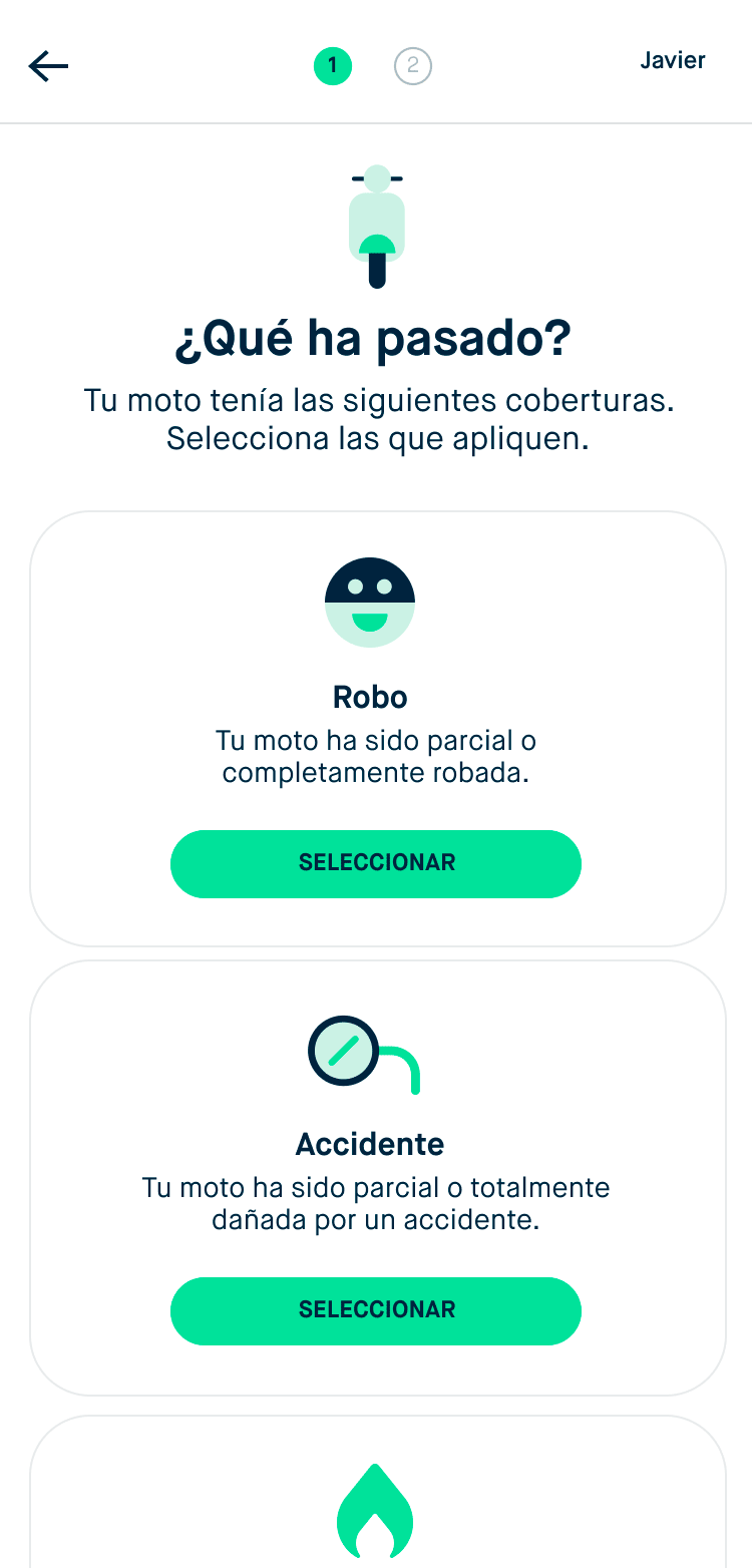 Secuencia de imágenes del proceso de reclamación en Cleverea